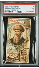 JOHANN GUTENBERG 1897 STOLLWERCK #I ALBUM 1-SERIE 5 PSA 1.5 (POP 1) picture