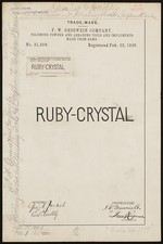 Photo:Ruby-Crystal Trademark F.W. Gesswein Company 1898 Polishing Powder picture