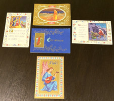 1970's Christian Christmas Cards Lot of 5 Norcross 4 Unsigned Shephards Mary Vtg picture