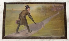 RARE ANTIQUE 1915 ANHEUSER-BUSCH LITHOGRAPH TIN ADVERTISING SIGN DOCTOR STORK picture