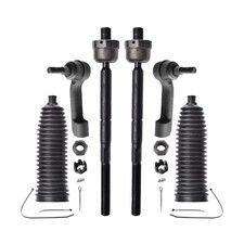 ASTARPRO 6pcs Front Inner and Outer Tie Rod Ends Complete Kit and Boots Compa... picture