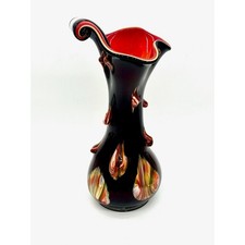 Original Essie Zareh Vintage Vase Stamped Applied Colorful Glass Nodules - 17