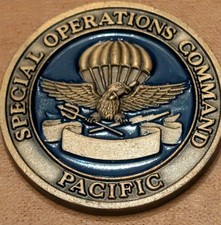 Challenge Coin Special Operations Command Pacific Rare Original Great Condition  picture