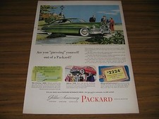 1949 Print Ad Packard Eight Golden Anniversary 135 HP Club Sedan picture