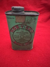 Vintage Nor-V-Gen Shoe Oil Tin Can Norwegian Waterproofing Co Mankato MN Partial picture