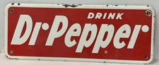 Original Drink Dr Pepper Porcelain Vendo Machine Soda Sign Vintage 16 1/2” picture
