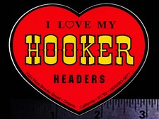 HOOKER HEADERS - Original Vintage 1970's 80’s Racing Decal/Sticker  picture