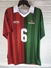 Heineken Beer and Heinz Custom Soccer Jersey Size L Red Green picture