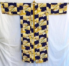Pre-WWII Japanese Silk Propaganda Kimono, Label: Matsumoto's San Francisco picture
