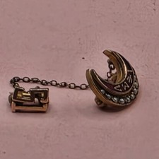 Lambda Sigma Psi Gold Filled Enamel Pearl 1951 BJW picture