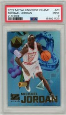 2022 SKYBOX METAL UNIVERSE CHAMPIONS Z-FORCE #Z1 MICHAEL JORDAN PSA 9 picture