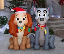 PRESALE 4 FT DISNEY'S LADY AND THE TRAMP CHRISTMAS AIRBLOWN INFLATABLE picture