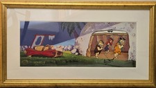 RARE Flintstones Animation Cel Triple Signed Hanna Barbera Ann Margret COA Park picture