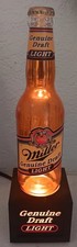 Vintage MILLER GENUINE DRAFT LIGHT MGD Beer Bottle Mancave Vtg 1991 Working picture