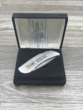 Vintage Zippo Stainless Steel Pocket Knife - In Case - Yellow Equip. Advertising picture