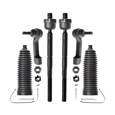 ASTARPRO 6pcs Front Inner and Outer Tie Rod Ends Complete Kit and Boots Compa... picture