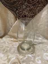 Votive Candle Holder, Clear Glass,  Fill Vase/ Flower Vase, Decor 8” Tall picture