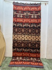 Antique Fabulous Indonesian Ikat Technique Textile Cloth Wall Hanging 268x120 Cm picture