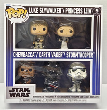 Star Wars 2026 5-Pack Funko POP Bobbleheads Luke Leia Chewy Vader Stormtrooper picture