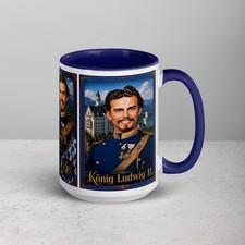 König Ludwig II. von Bayern Bavarian Monarch Neuschwanstein Fan 15oz Coffee Mug picture