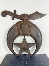 VTG Crescent & Scimitar Masonic Shriners Cast Emblem Wall Plaque Freemasonry 11