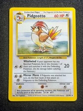 Pidgeotto 22/102 Pokemon Card 1999 Base Set Original WOTC Non Holo Rare LP picture