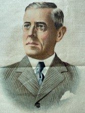 Antique BDV Cigarette Tobacco Silk President Woodrow Wilson LG Flaw picture