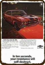 1970 CHEVY CHEVELLE SS 396 V8 Car Vintage-Look DECORATIVE REPLICA METAL SIGN picture