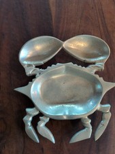 Pewter Crab Tray Divided Serving Dish Nautical Mexico Kitchenware 12” NEW picture