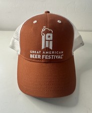 NWOT Great American Beer Festival 2017 Hat Vented Adjustable Closure Rust Orange picture