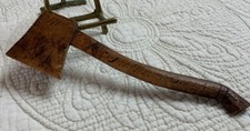 Antique Souvenir Hatchet, Wood, 1908, Wood Burned Tee Pees, Primitive, USA picture