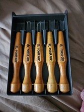 Vintage Mikisyo Power Grip Wood Carving Chisel Set 5pc Made In Japan picture