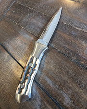 W.D. Pease Custom Fixed Blade Dagger Fighter - Dark Stag - Knifemakers Guild picture