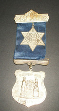 Antique N.E.O.P. New England Order of Protection Medal Badge PINBACK picture