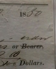 New York Cashier Of The City Bank Check Abraham Bell & Son 1860 $393.60 picture