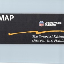 c1990s Union Pacific Railroad Map United States +City Metros Rand McNally Dak 8D picture