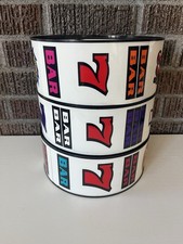Vintage 3 Reel Slot Reels From Vegas Reveria w Double Jackpot haywire Strips picture