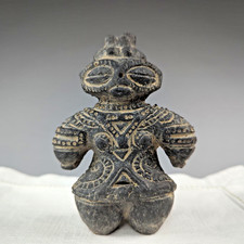 Dogu Jomon Period Clay Haniwa Statue Earthenware Handmade 11.5cm Replica Japan picture