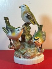 Vintage Gerold Porzellan Figurine 3 birds Handpainted Bavaria, Western Germany picture