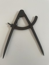 Vintage Divider Caliper Machinist Iron Wing Lock Tool picture