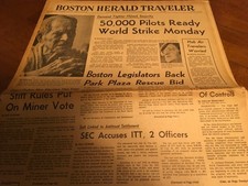 BOSTON HERALD TRAVELER NEWSPAPER JUNE 17 1972 picture