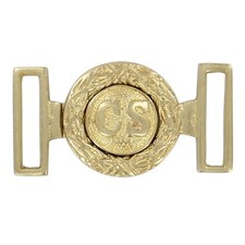 Civil War Confederate Officers Belt Buckle | Reproduction Uniform Costume Brass picture