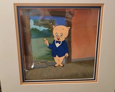 Porky Pig Animation Production Cel  Certificate of Authentication from Van Eaton picture