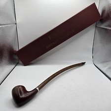 F.E.S.S. Hand Made Long Stem Wooden Pipe - Cracked - With Box picture