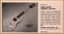 1955 Gene Autry Cowboy Guitar Emenee Industries Child's Toy Print Ad picture