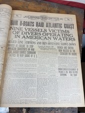 June 1918 PRESCOTT Journal Miner Newspapers Bound, WWI Headlines, Advertisements picture