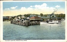 Woods Hole MA Boat Landing C.T. American Art c1900s-10s Vintage Postcard picture