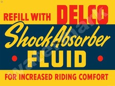 Delco Shock Absorber Fluid Metal Sign 9