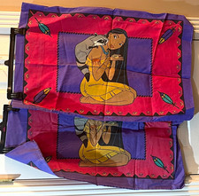 Disney Pocahontas Pillowcases Lot of 2 Purple/Pink Character Print picture