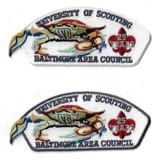 Baltimore Area Council University of Scouting BSA Patch Set WH/GRY Bdr. [QR1058] picture